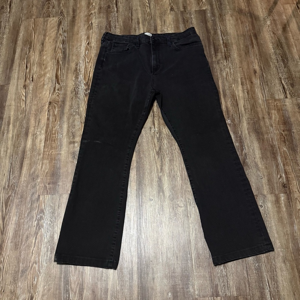 French Connection Jeans Women's 12 Black High Rise Straight Leg Classic Denim